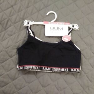 Equipment Black and White Kids Sports Bra